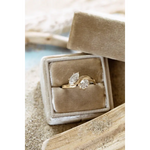 1.69 Ct MOI lab created marquise diamond ring, gold band, elegant and romantic jewelry piece.