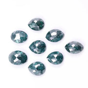 4.94 Ct Natural Blue Diamonds 8 Peice Lot, Mixed Pear, Oval & Marquise Cut Loose Diamonds, Salt and Pepper Diamond Lot for Jewelry Making