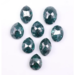 4.94 carat natural blue diamond lot – 8 pcs mixed pear, oval, and marquise cut loose salt and pepper diamonds for jewelry making – Jay Amar Gems