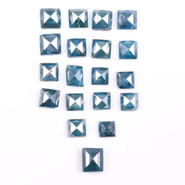 3.43 Ct Lot 2.06 to 4.00 MM Natural Diamond, Fancy Blue Color Princess Cut Loose Diamond, Loose Princess Cut Diamond for Personalized Gift