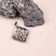 Antique Vintage Square Cut Pendant – Art Deco 1880s Handmade Jewelry, Unique Vintage Style Pendant Gift for Her