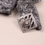 Antique Vintage Square Cut Pendant – Art Deco 1880s Handmade Jewelry, Unique Vintage Style Pendant Gift for Her