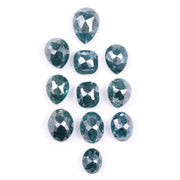 5.98 carat blue diamond lot – 11 pcs pear, cushion, and oval cut natural salt and pepper loose blue diamonds for customized jewelry – Jay Amar Gems