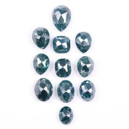 5.98 carat blue diamond lot – 11 pcs pear, cushion, and oval cut natural salt and pepper loose blue diamonds for customized jewelry – Jay Amar Gems