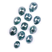 5.98 Ct Blue Diamond Lot, 11 Pcs Pear, Cushion & Oval Cut Loose Diamonds, Natural Salt and Pepper Blue Diamonds for Customized Jewelry