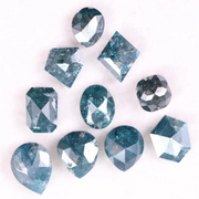9.08 Ct ,10 Pcs Mix Blue Diamond Lot, Natural Loose Fancy Blue Diamond, Antique Cut Conflict Free Diamond for Jewelry