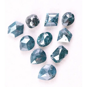 9.08 Ct ,10 Pcs Mix Blue Diamond Lot, Natural Loose Fancy Blue Diamond, Antique Cut Conflict Free Diamond for Jewelry