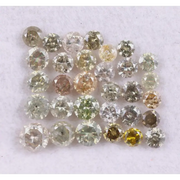 1.00 ct Round Cut Lab Grown Diamond Mic Colored Diamond Lot Use For Custom Jewerly
