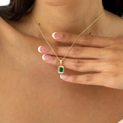 1.11 Ct genuine green gemstone pendant necklace with vibrant color and elegant design, perfect for luxury fine jewelry and stylish everyday wear