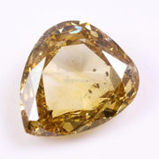 1 Ct Pear Cut Yellow Lab Grown Diamond Fancy CVD Loose Diamond for Custom Fine Jewelry