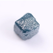 0.35 Ct Natural Blue Rough Diamond Cube Shape Uncut Raw Stone For Custom Jewerly 