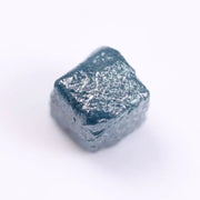 0.35 Ct Natural Blue Rough Diamond Cube Shape Uncut Raw Stone For Custom Jewerly 