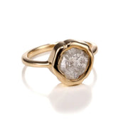 4.21 Ct white rough diamond White colored rough diamond with modern raw luxury appeal