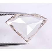 1.11 CT Shield Rose Cut Lab Grown Diamond, Light Brown Ethical Sustainable Loose Diamond for Engagement Ring & Fine Jewelry