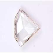 1.11 CT Shield Rose Cut Lab Grown Diamond, Light Brown Ethical Sustainable Loose Diamond for Engagement Ring & Fine Jewelry