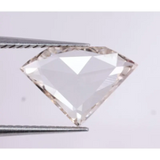 1.11 CT Shield Rose Cut Lab Grown Diamond, Light Brown Ethical Sustainable Loose Diamond for Engagement Ring & Fine Jewelry