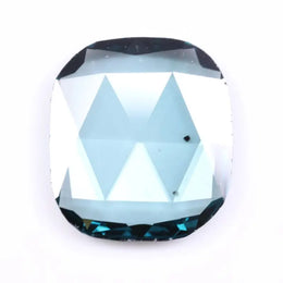 1 Ct Blue Cushion Rose Cut Lab Grown Diamond – Ethical Conflict-Free CVD Loose Diamond for Engagement Rings, Jewelry & Gifts