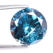 Round Blue Lab Grown Diamond, 1.37 Ct CVD Loose Diamond ,Sustainable Stone for Fine Jewelry, Ring or Necklace, One of a Kind