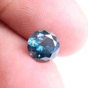 Round Blue Lab Grown Diamond, 1.37 Ct CVD Loose Diamond ,Sustainable Stone for Fine Jewelry, Ring or Necklace, One of a Kind