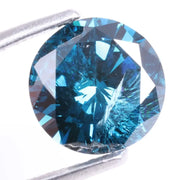 Round Blue Lab Grown Diamond, 1.37 Ct CVD Loose Diamond ,Sustainable Stone for Fine Jewelry, Ring or Necklace, One of a Kind