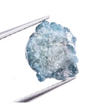 blue raw diamond crystal with diamond rough cut natural texture natural rough diamond 