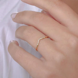 Custom dainty gold letter ring signet design personalized jewelry for women everyday