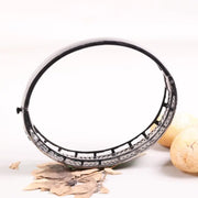 Vintage Art Deco Sterling Silver Bracelet – Elegant Princess Cut Green Square Stone Cuff, 925 Handmade Vintage Style Jewelry for Her