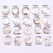 0.70 To 1.50 Ct White Brown Colored Diamond Lab Grown Diamond Rose Cut Oval Cushion Cut Diamond Custom For Jewerly