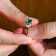 1.81 Ct MOI lab created round diamond ring, minimalist gold design, everyday luxury jewelry.