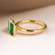 1.81 Ct MOI lab created round diamond ring, minimalist gold design, everyday luxury jewelry.