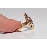 Classic lab created gemstone ring with oval amethyst stone and sparkling diamond band