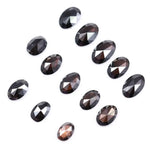 0.68 To 1.39 Ct Black Brown Colored Diamond Oval Shaped Diamond Natural Lot CVD Rose Cut Diamond Use For Custom Jewerly.