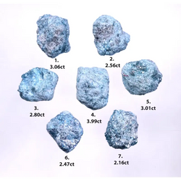 6 Pcs Blue Rough Raw Diamond Lot Uncut Loose Raw Rustic Diamond Use For Custom Jewerly