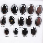 CVD Black Oval Diamonds Lot, Lab Grown Fancy Cut Polished Stones for Engagement Rings, Jewelry Making & Wholesale Buying