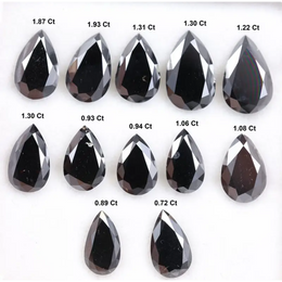 Black Pear Cut Lab Grown Diamond, Fancy CVD Loose Stone for Custom Jewelry Making, Ethical Sustainable Diamond, Perfect Gift for Her