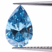 0.85 Carat Blue Pear Lab Grown Diamond, Pear Cut CVD Diamond, Blue Lab Created Diamond, Loose CVD Diamond for Engagament Ring or Earring