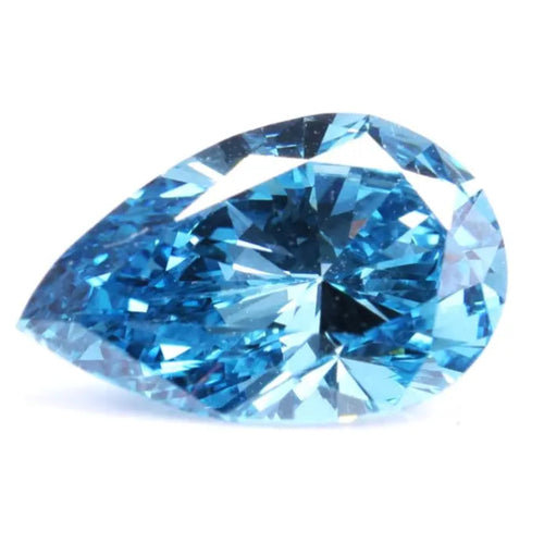 0.85 Carat Blue Pear Lab Grown Diamond, Pear Cut CVD Diamond, Blue Lab Created Diamond, Loose CVD Diamond for Engagament Ring or Earring