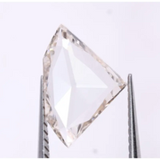 1.11 CT Shield Rose Cut Lab Grown Diamond, Light Brown Ethical Sustainable Loose Diamond for Engagement Ring & Fine Jewelry