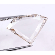 1.11 CT Shield Rose Cut Lab Grown Diamond, Light Brown Ethical Sustainable Loose Diamond for Engagement Ring & Fine Jewelry