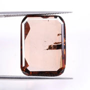 8.50 Ct Emerald Cut Lab Grown Brown Diamond, Rare Loose CVD Lab Created Stone, Ethical Sustainable Conflict-Free Luxury Diamond for Jewelry