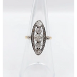 1.30 Ct rose cut lab created diamond ring with princess cut design, modern bridal engagement ring in elegant style