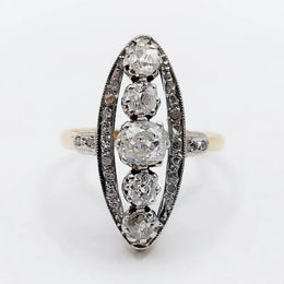1.30 Ct rose cut lab created diamond ring with princess cut design, modern bridal engagement ring in elegant style