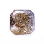 0.45 carat natural salt and pepper asscher cut diamond grey rose cut loose diamond for engagement rings and jewelry