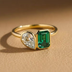 1.81 Ct MOI lab created round diamond ring, minimalist gold design, everyday luxury jewelry.