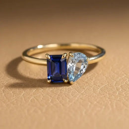 2.03 Ct MOI lab created oval diamond ring, sleek gold band, sophisticated luxury jewelry.