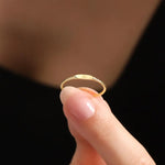 white gold initial ring with engraved letter minimalist thin band personalized jewelry