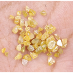 Natural yellow rough diamond dust, loose uncut raw diamond chips, genuine conflict-free diamond beads for jewelry making