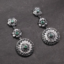 Art Deco celestial star pendant necklace with diamond circle charm, handmade dainty astrology jewelry gift for her