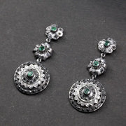 Art Deco Celestial Star Pendant Necklace – Diamond Circle Charm, Handmade Dainty Astrology Jewelry