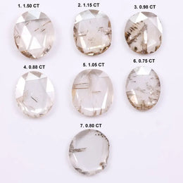 lab grown loose cvd diamond white and brown coloed diamond oval cut diamond use for custom jewerly 